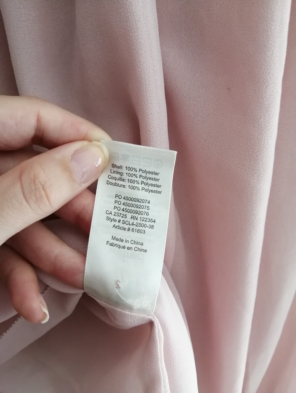 Aritzia Wilfred Lourdes Pink Pleated Chiffon Blouse Shoulder Button Medium - Picture 12 of 15